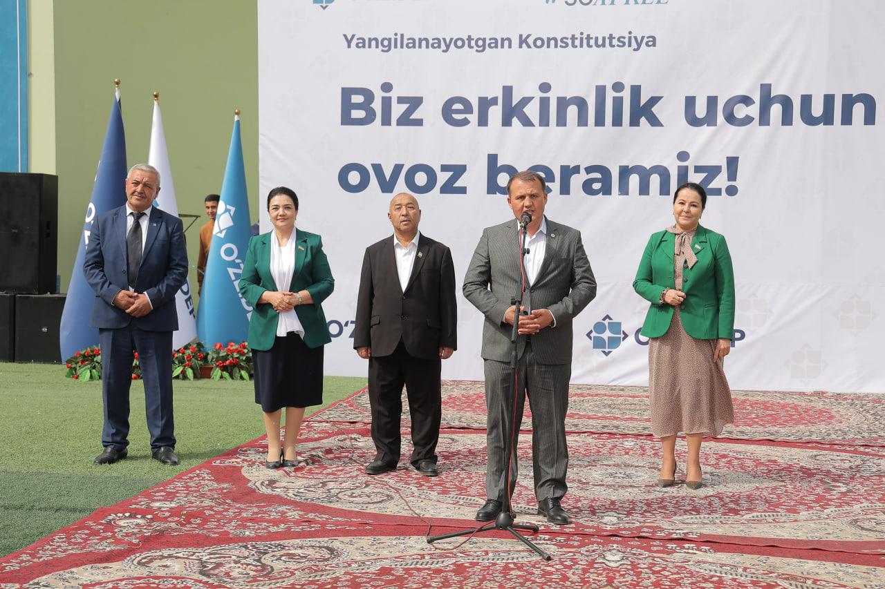 Представители УзЛиДеП призвали население к активному участию на референдуме