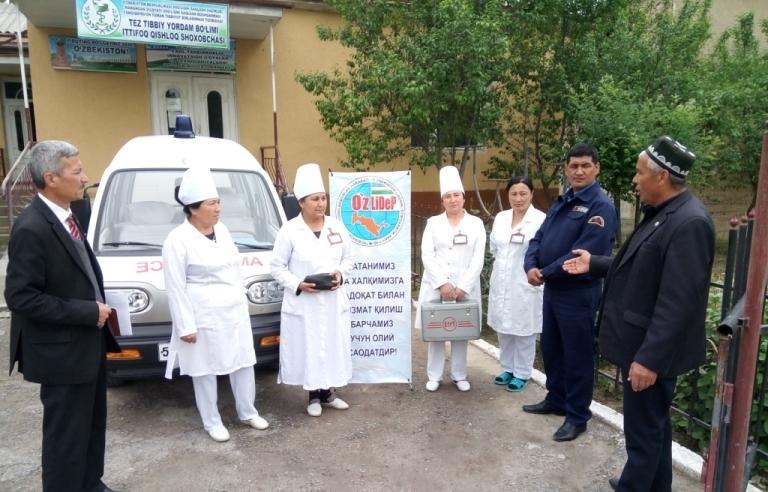 При содействии депутата от УзЛиДеП в Янгикургане построен пункт скорой медицинской помощи 