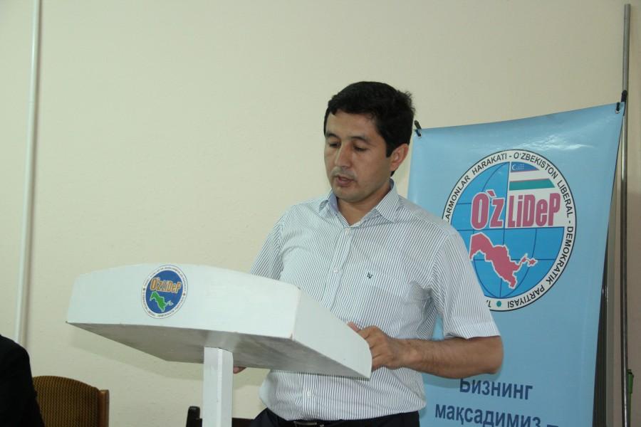 Deputies of UzLiDeP heard the report of deputy head of Surkhandarya regional department of finance