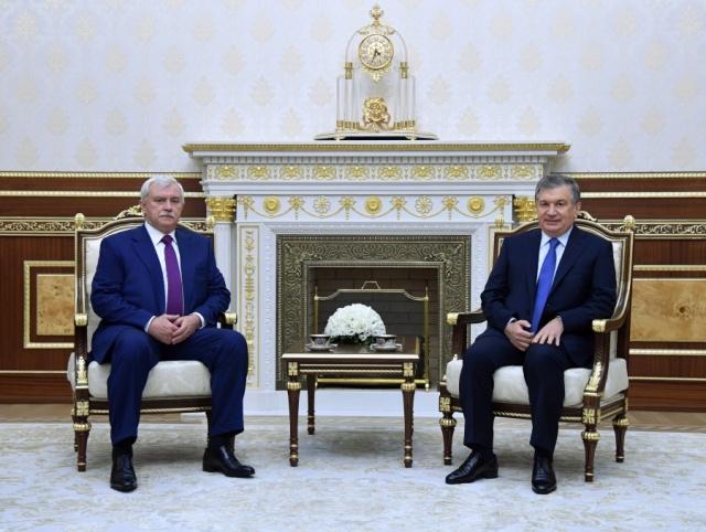 Президент Узбекистана принял губернатора Санкт-Петербурга