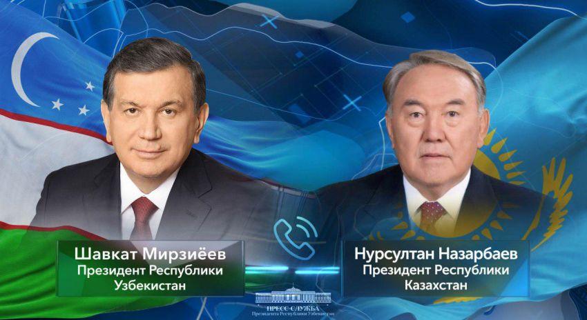О телефонном разговоре Президента Республики Узбекистан с Президентом Республики Казахстан
