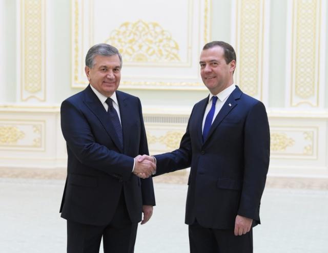 Президент Республики Узбекистан принял Председателя правительства Российской Федерации