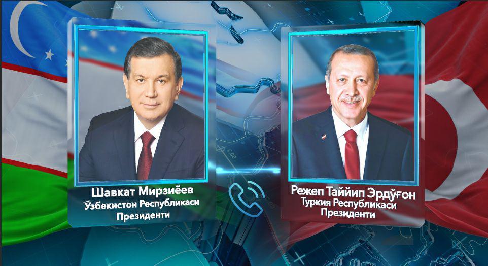 O‘zbekiston va Turkiya Prezidentlari o‘rtasida telefon orqali muloqot bo‘lib o‘tdi