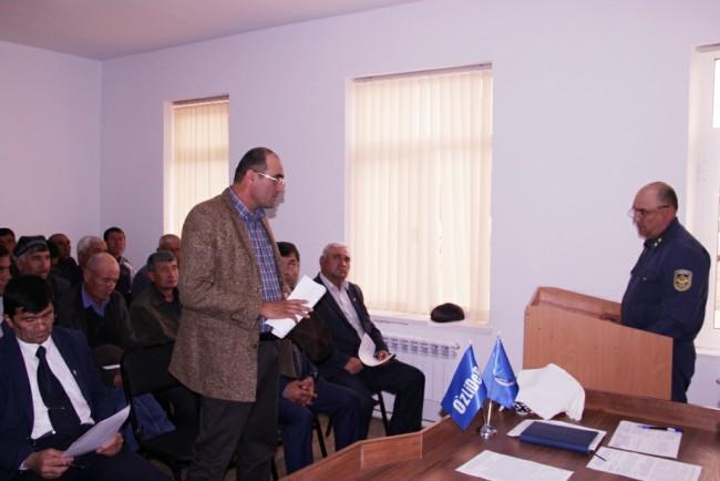 Report of the head of the 4-sector of Karakul district N. Boltaboyev  before the deputy group of UzLiDeP