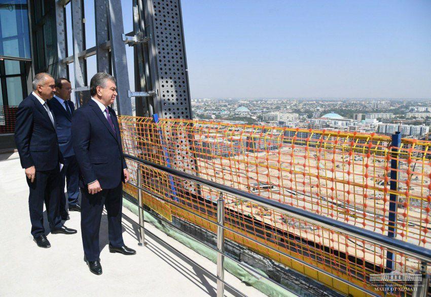 Шавкат Мирзиёев посетил строительную площадку Tashkent City (+ФОТО)