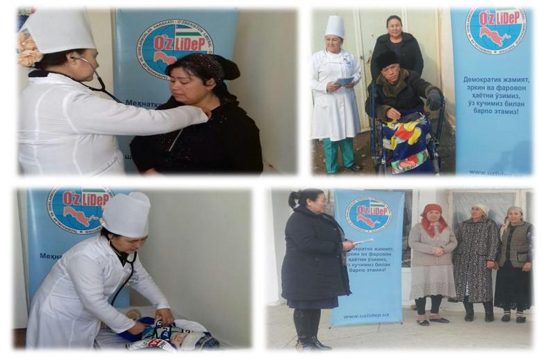 Free medical examination passed 64 people from Chartak