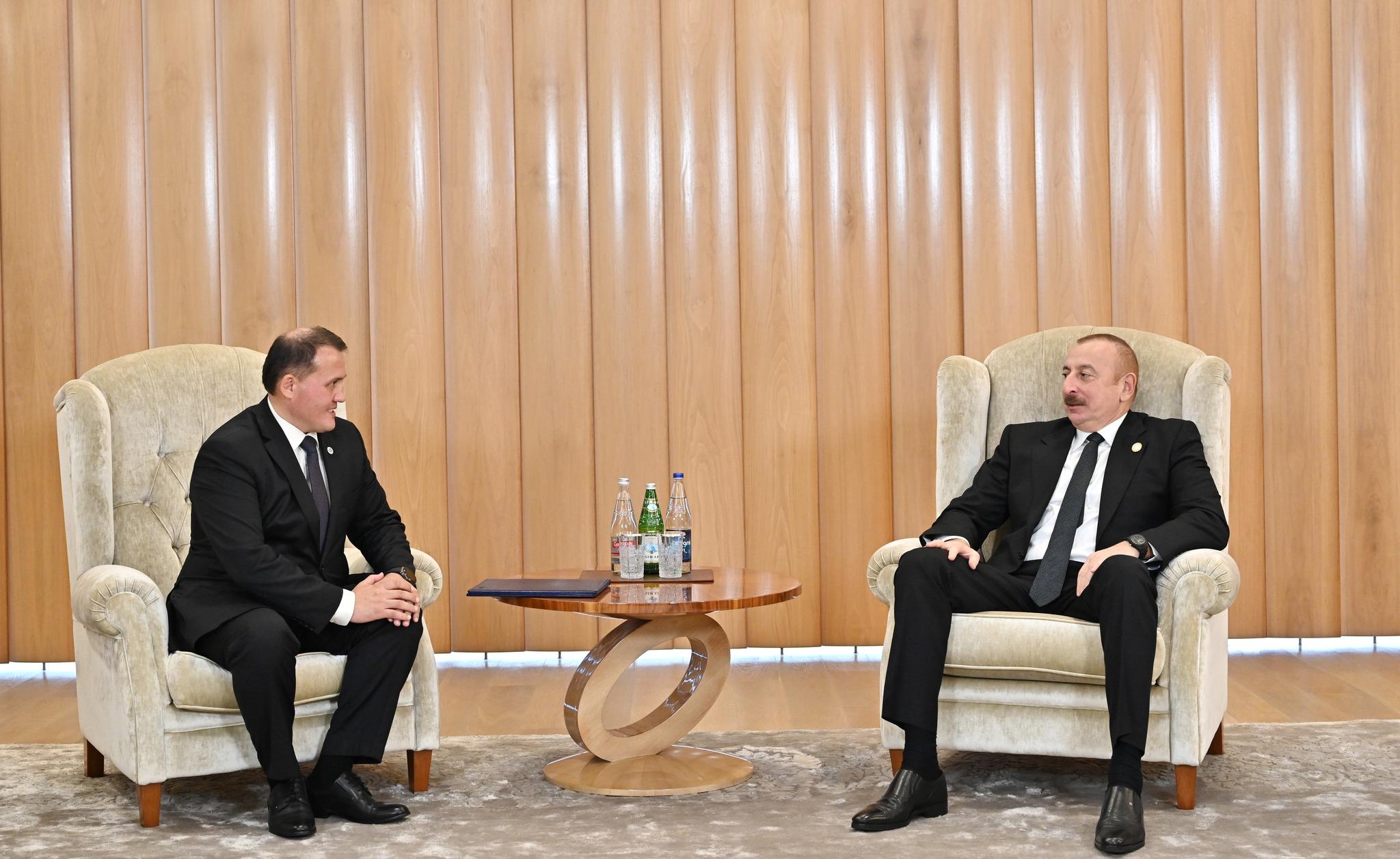 Глава УзЛиДеП встретился с Президентом Азербайджанской Республики