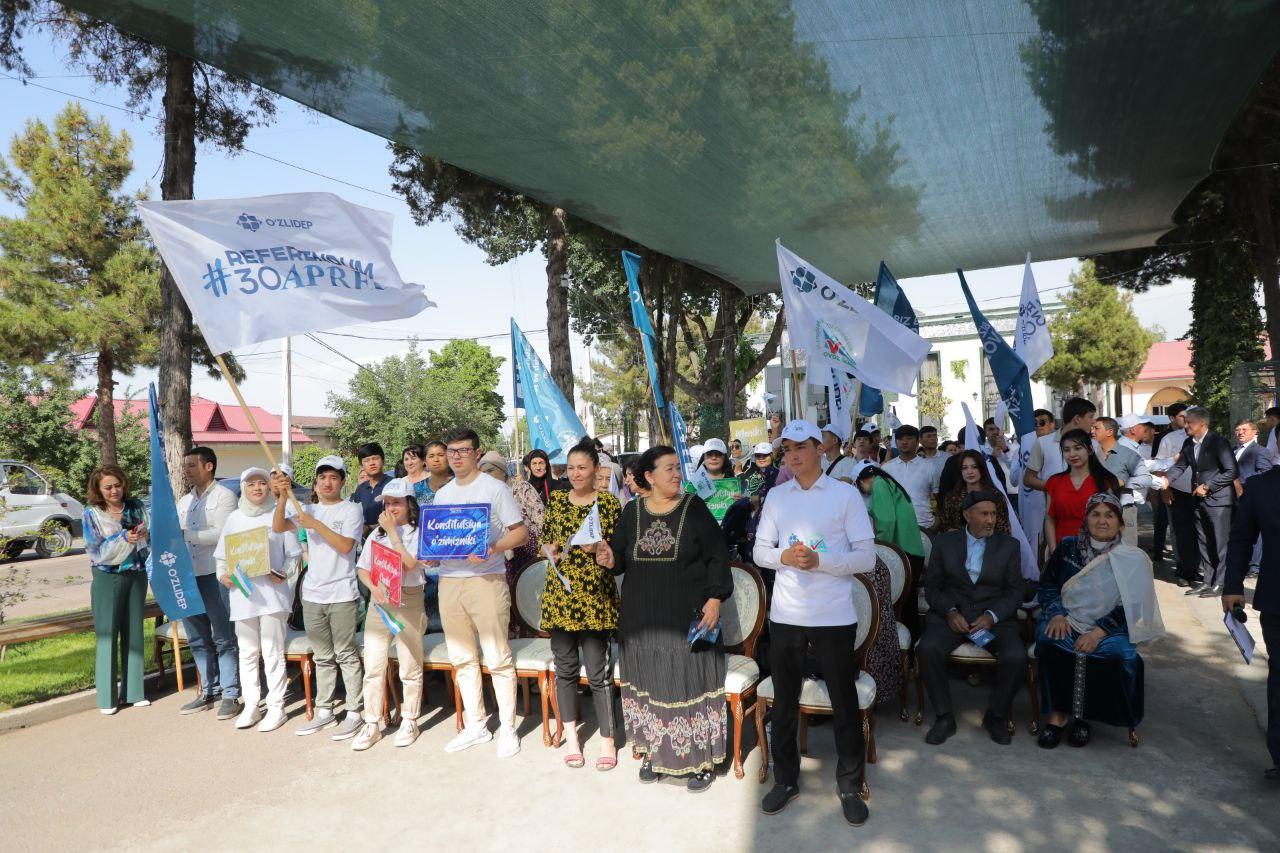 Referendum tashviqoti tadbiri mahalla aholisi ishtirokida o‘tkazildi
