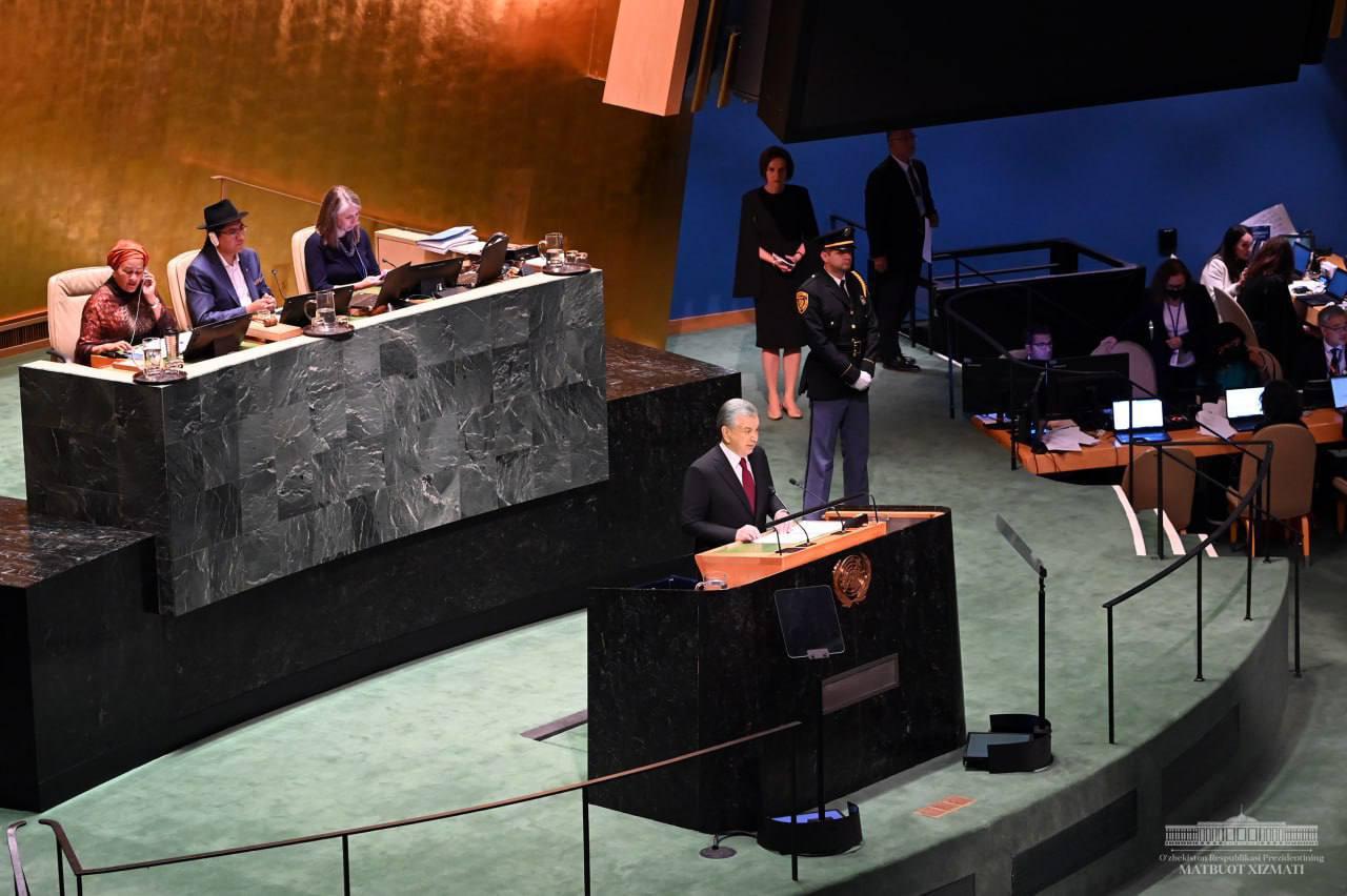 Президент Узбекистана выступил на 78-й сессии Генеральной Ассамблеи ООН