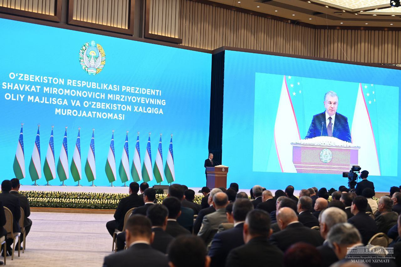 Address by the President of the Republic of Uzbekistan H.E. Mr. Shavkat Mirziyoyev to the Oliy Majlis and the People of Uzbekistan